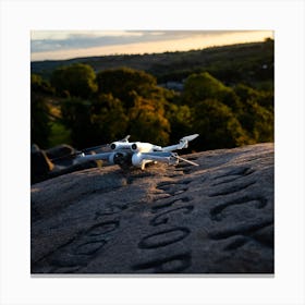 Drone On A Rock Canvas Print