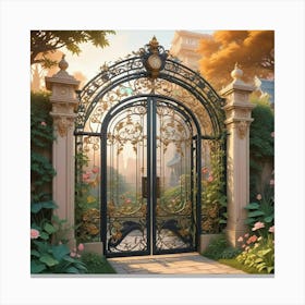 Gate To The Garden 2 Canvas Print