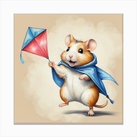 Hamster Kite Canvas Print