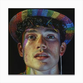 'The Rainbow Hat' Canvas Print