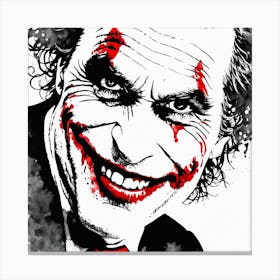 The Joker Portrait Ink Painting (30) Canvas Print