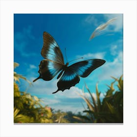 Butterfly In The Jungle 1 Canvas Print