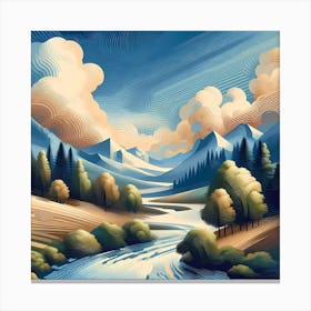 Landscape Painting 11 Canvas Print