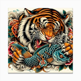 Tiger Tattoo Design Canvas Print