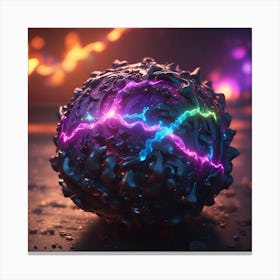 Lightning Sphere colors blue ball Canvas Print