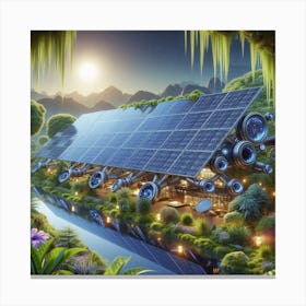 Futuristic Solar Power Station Canvas Print