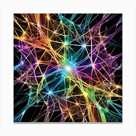 Abstract Background With Colorful Lines 1 Canvas Print