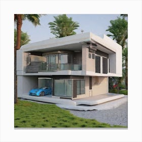 Modern House Design 1 Canvas Print