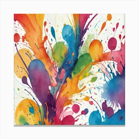 Colorful Splashes Canvas Print Canvas Print