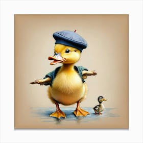 Duck And Duckling 4 Canvas Print