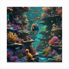 Scuba Diving Canvas Print