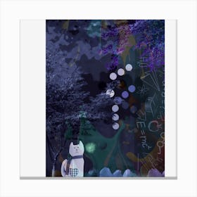 Cat And Tree Canvas Print