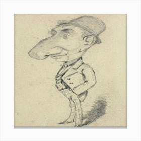 Caricature Of A Man With A Large Nose (1855) Canvas Print