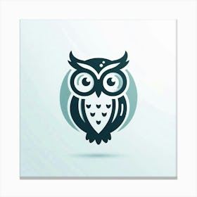 Owl On A White Background Canvas Print