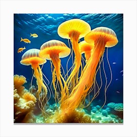 Jellyfishes 5 Canvas Print