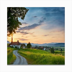 Sunset In The Countryside 15 Canvas Print