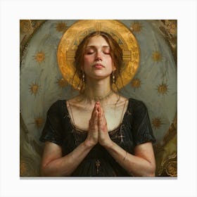 Woman Praying Canvas Print