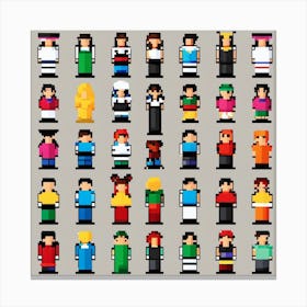 Pixel Art 21 Canvas Print