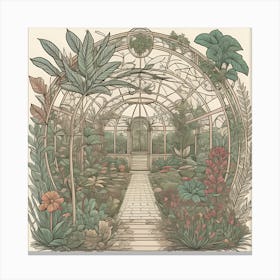 Botanical Garden Vintage 2 Canvas Print