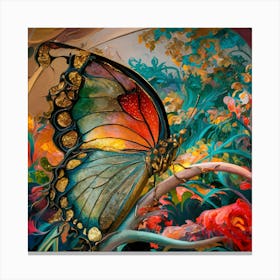 Classical Style Butterfly Painting II Canvas Print