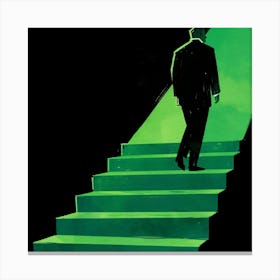 Man Walking Up Stairs 1 Canvas Print