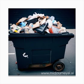 Garbage Can Canvas Print