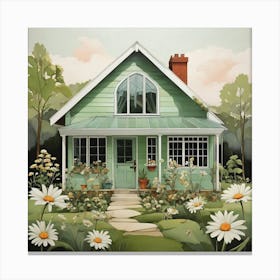 Daisy Green House Art Print 2 Canvas Print