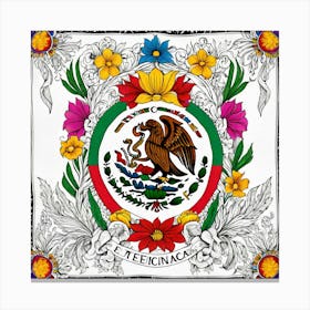 Mexican Flag 4 Canvas Print