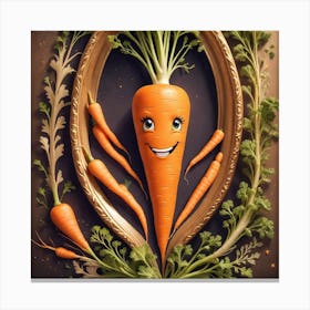 Carrots In A Frame 63 Canvas Print