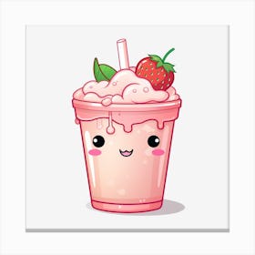 Strawberry Milkshake Canvas Print