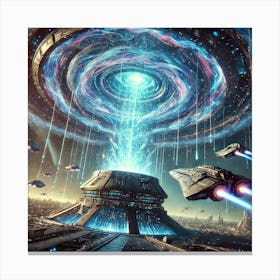 Temporal Rift Engine Freeze Canvas Print