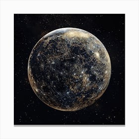 The Moon Is Replaced With A Neural World Canvas Print