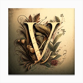 Letter V 1 Canvas Print