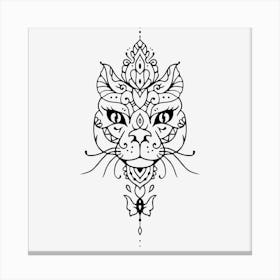 Cat Mandala Canvas Print