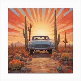 Sunset In Arizona Canvas Print