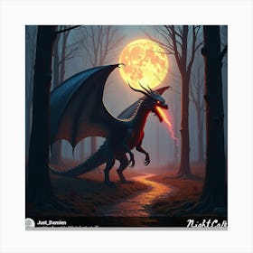 Halloween Dragon Canvas Print