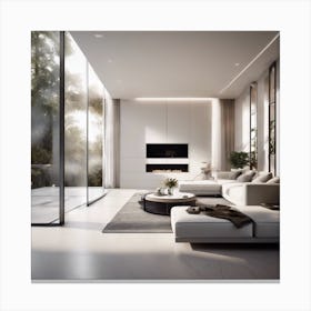 Modern Living Room 1 Canvas Print