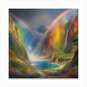 Surreal Rainbow Landscape Canvas Print