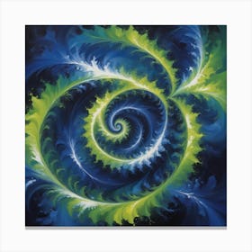 Oil Painting A Striking Abstract Fractal pattern Canvas Print