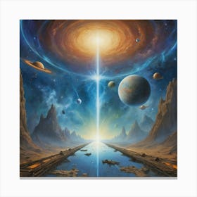 Space Road art print paintings Canvas Print