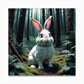 Rabbit In The Woods 15 Canvas Print