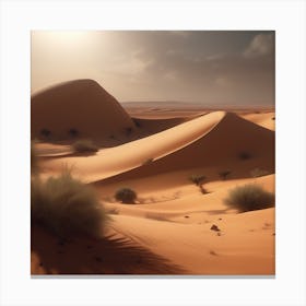 Desert Landscape - Desert Stock Videos & Royalty-Free Footage 30 Canvas Print