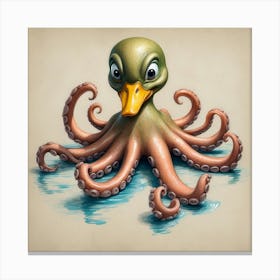 Octopus Duck 1 Canvas Print