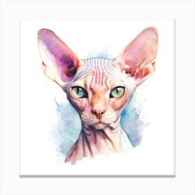 Sphynx Elf Cat Portrait 1 Canvas Print