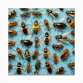 Bees texture Canvas Print