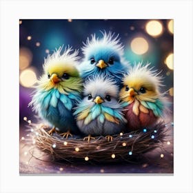 Birds In A Nest Canvas Print