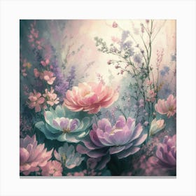 Flowers In The Garden Canvas Print