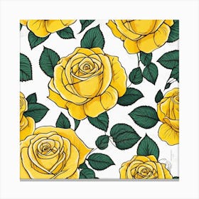 Yellow Roses 7 Canvas Print