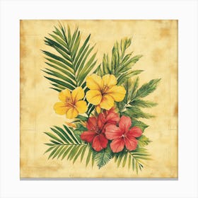 Hawaiian Flowers Art 8 Canvas Print