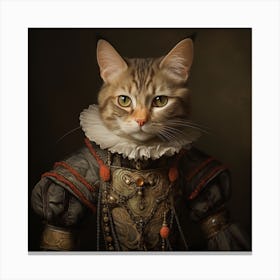 Portrait of a Gentleman Cat Canvas Print